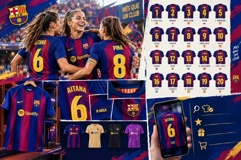 camiseta barcelona femenino