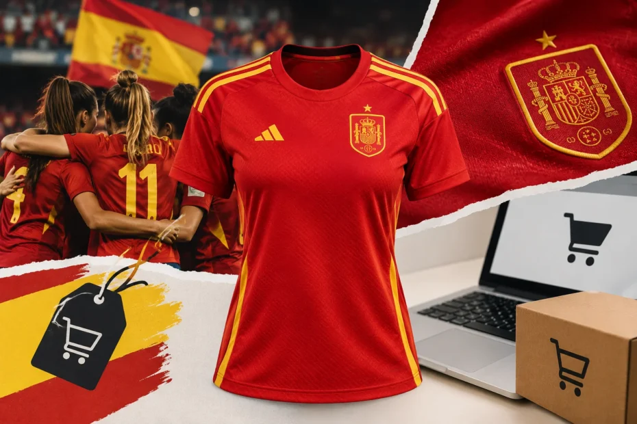 camiseta roja femenina